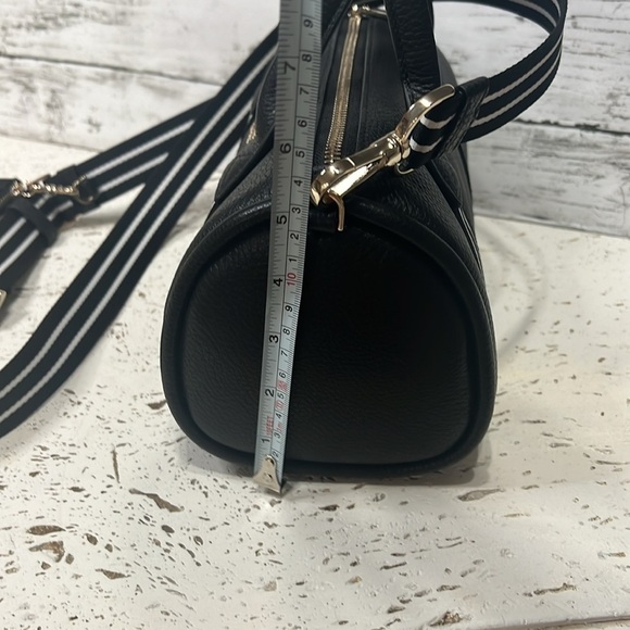 NWT Kate Spade Black Leather Satchel Duffle Crossbody Bag w/ Coin Pouch - Picture 10 of 12